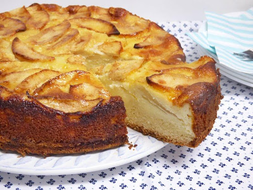 torta de manzana y mascarpone